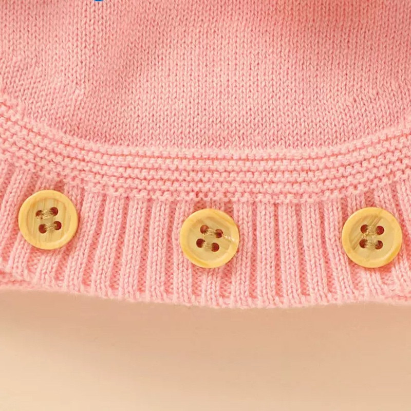 Crochet 3M-18M Plain Sleeveless Summer Baby Girl Romper Dress PINK